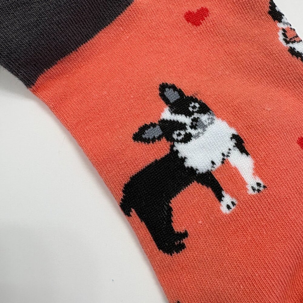 Women's 5 Pack Crew Socks Colorful French Bulldog Themed - OS - NWT - Picture 7 of 13